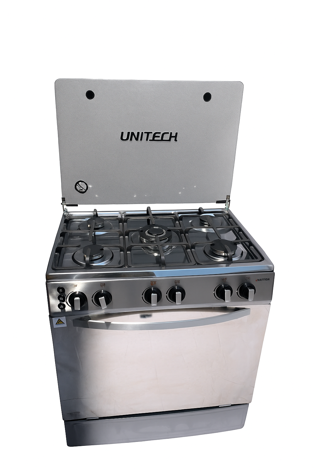 Unitech Cooker Free Standing  5 Gas Burners, Gas Oven