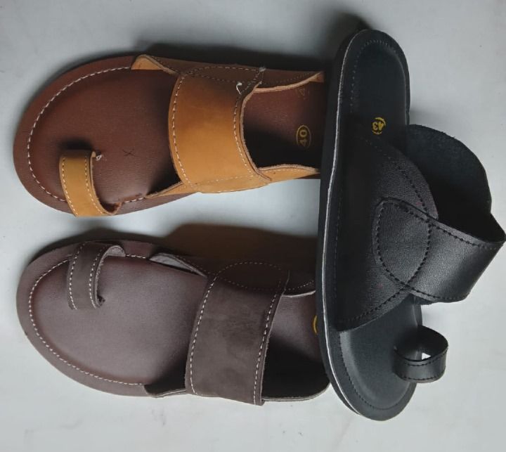 FASHION MEN'S LEATHER SANDALS MAASAI OPEN SHOES
