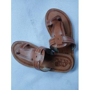 Sandals Men's Summer New Sandals and Slippers Men's Leather Sandals Adult Thick-soled Beach Shoes Non-slip Open-toe Leather Sandals