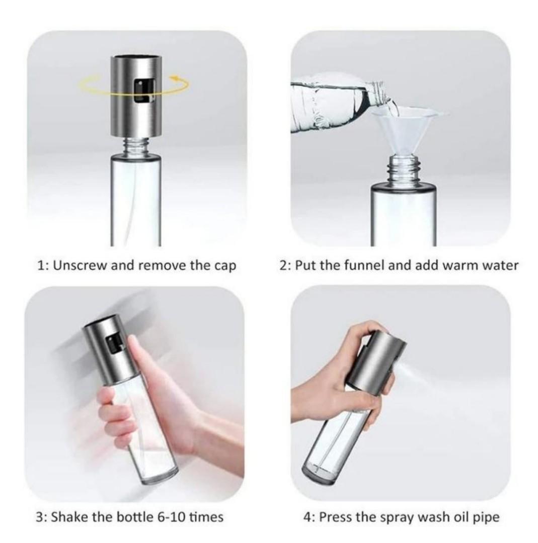 100 ML Oil Spray Pot Kitchen Household Edible Olive Oil Spray Bottle Atomized Misty Oil Tank Air Fryer Spray Bottle