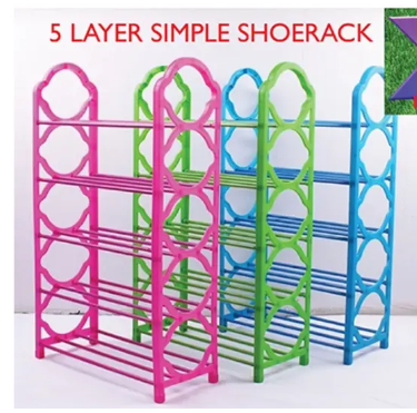 1Pc Shoe organiser 5 Layers Simple Shoe Rack Assemble Large Capacity Portable Home Living Storage Small Furniture Pairs Stackable 5-Tier Shoes Rack