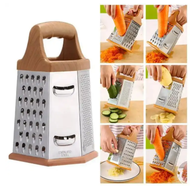 Hot Selling Multifunctional Stainless Steel Vegetable Grater with wooden handle