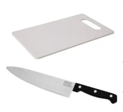 Chopping board plus free Kitchen Knife plastic unbreakable chopping board and strong knife for kitchen use chopping board and knife offer