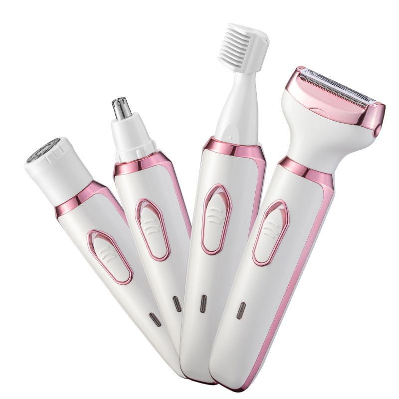 New 4-in-1 women's shaver USB rechargeable hair removal device Armpit hair removal Leg hair removal pubic hair removal Electric hair removal device