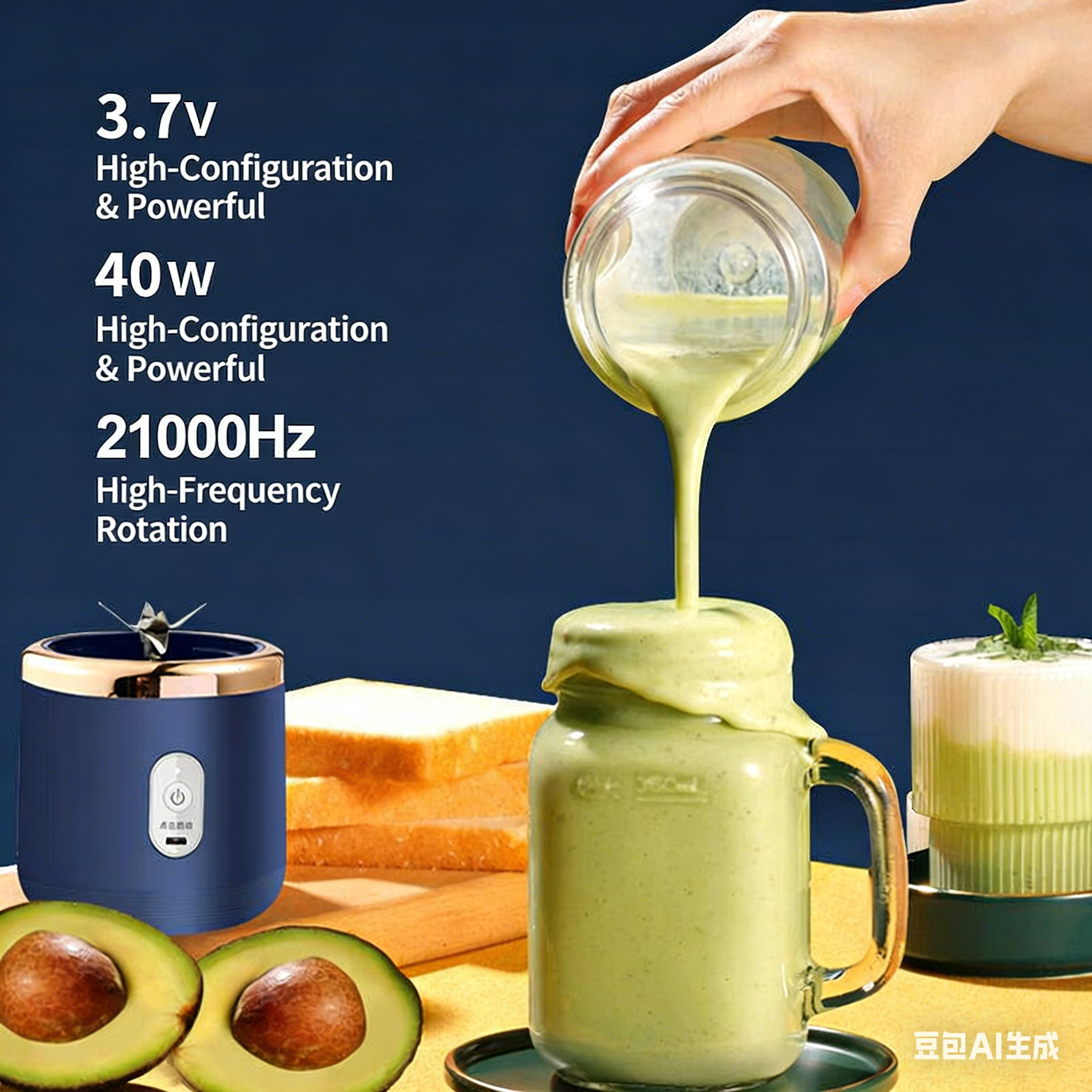 Juicer Portable Juicer Cup USB Rechargeable Mini Personal Blender Office & Travel Fresh Juice Maker