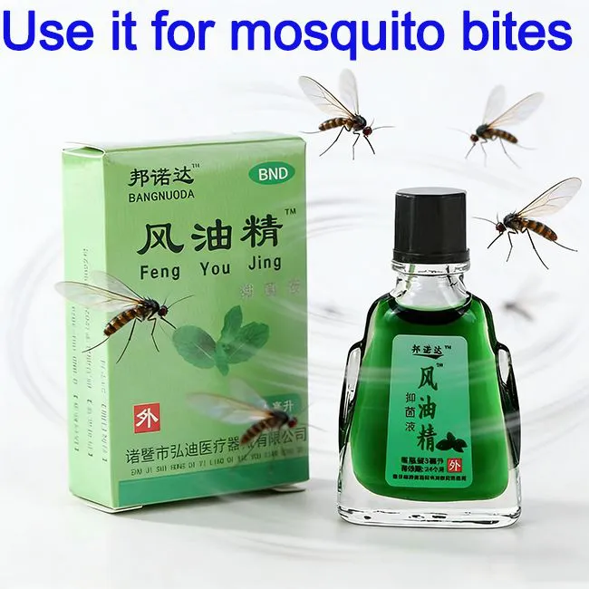 5 bottles Refreshing Oil Natural Medicinal For Headache Dizziness PainAbdominal Pain Fengyoujing anti mosquito
