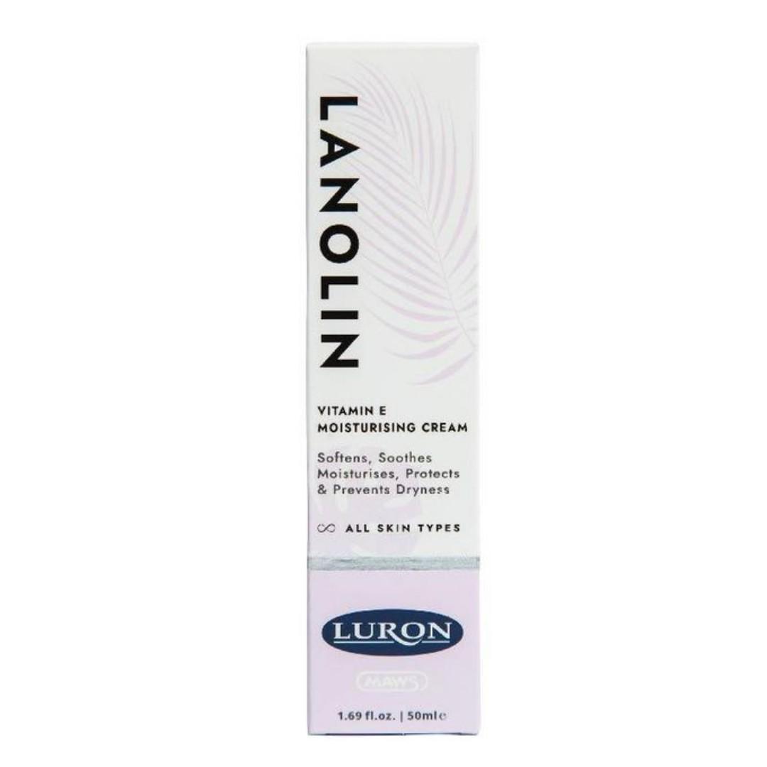 Luron Lanolin Vitamin E Moisturising Cream – Hydrating Face & Body Lotion for All Skin Types (50ml)