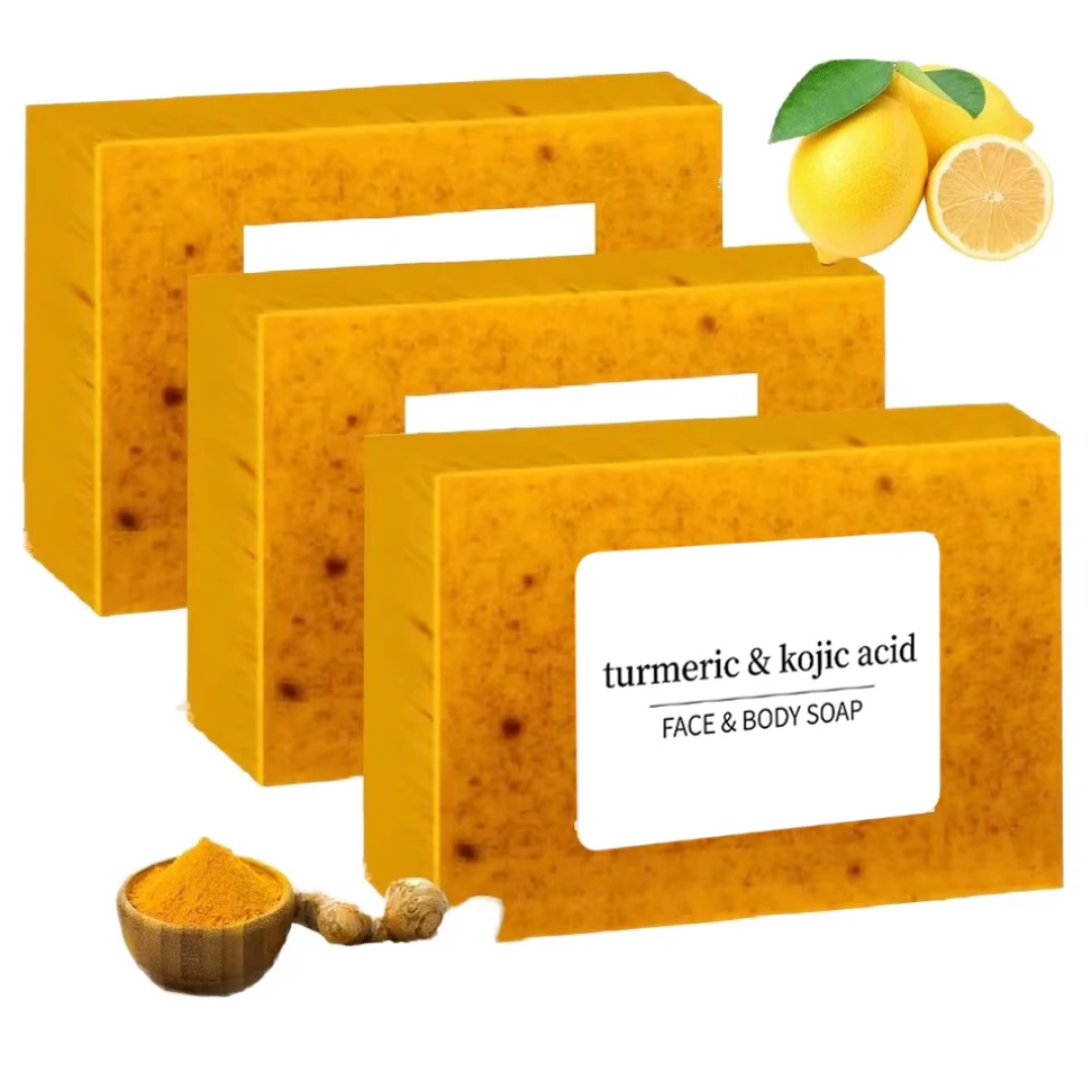Kojic Acid Turmeric Soap Bar - Dark Spot Remover for Face Body, Even Skin Tone Moisturizing & Nourishing Natural Ingredients