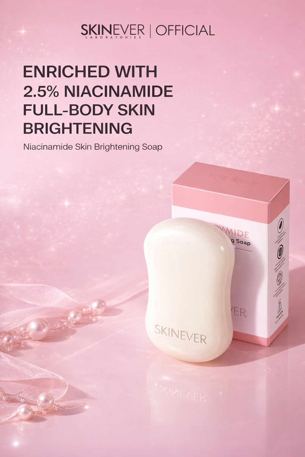 Niacinamide Skin Brightening Soap 2.5% – Full Body Tone Correction & Glow