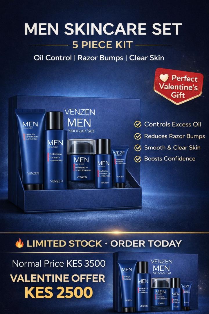 Men Skincare Set Oil Control Face Care Kit Cleanser Toner Cream Serum Moisturizing Grooming Set