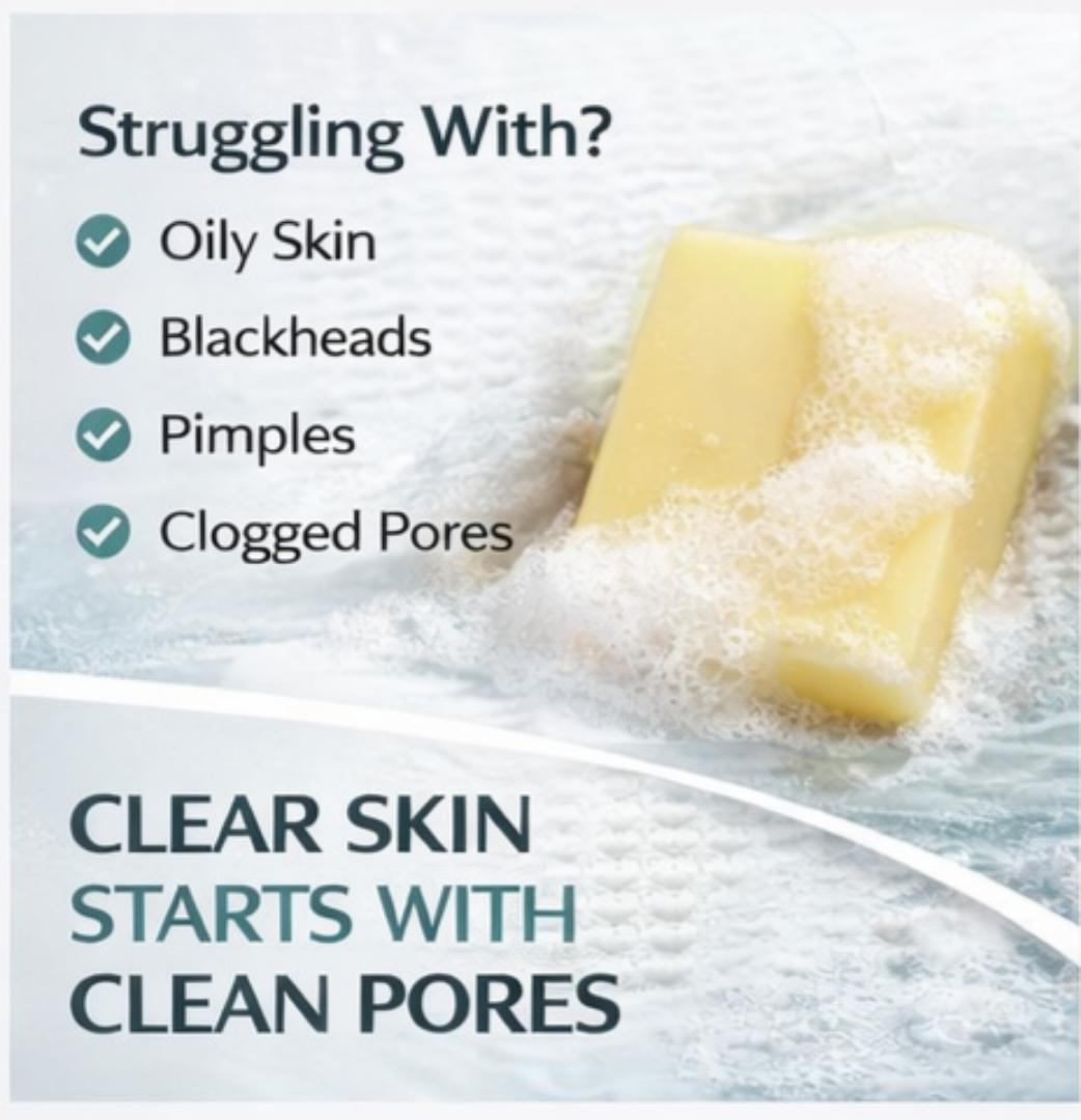 Salicylic Acid Acne Treatment Soap Bar 50g | Oil Control, Deep Pore Cleansing, Blackhead & Pimples Removal | For Oily & Acne-Prone Skin