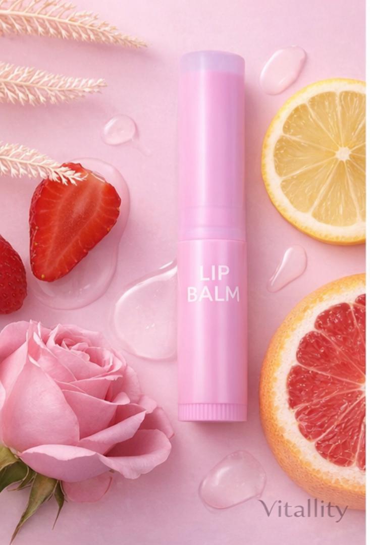 SPF 15 Lip Balm | Repair Dry & Cracked Lips | Deep Moisturizing Lip Care | Healing Lip Treatment for Soft Pink Lips | Vitality Wellness