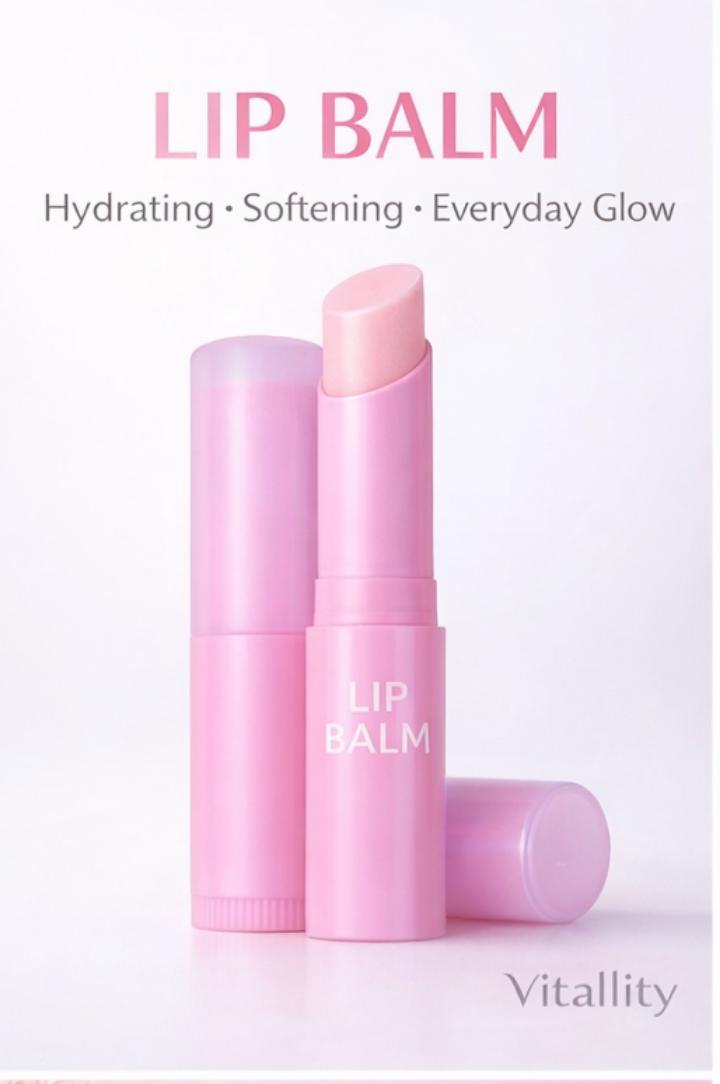SPF 15 Lip Balm | Repair Dry & Cracked Lips | Deep Moisturizing Lip Care | Healing Lip Treatment for Soft Pink Lips | Vitality Wellness