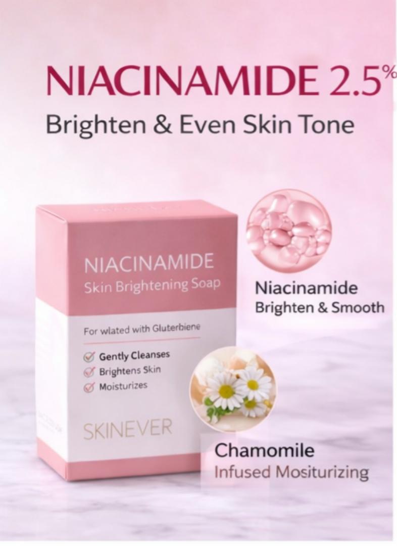 Niacinamide Skin Brightening Soap 2.5% – Full Body Tone Correction & Glow