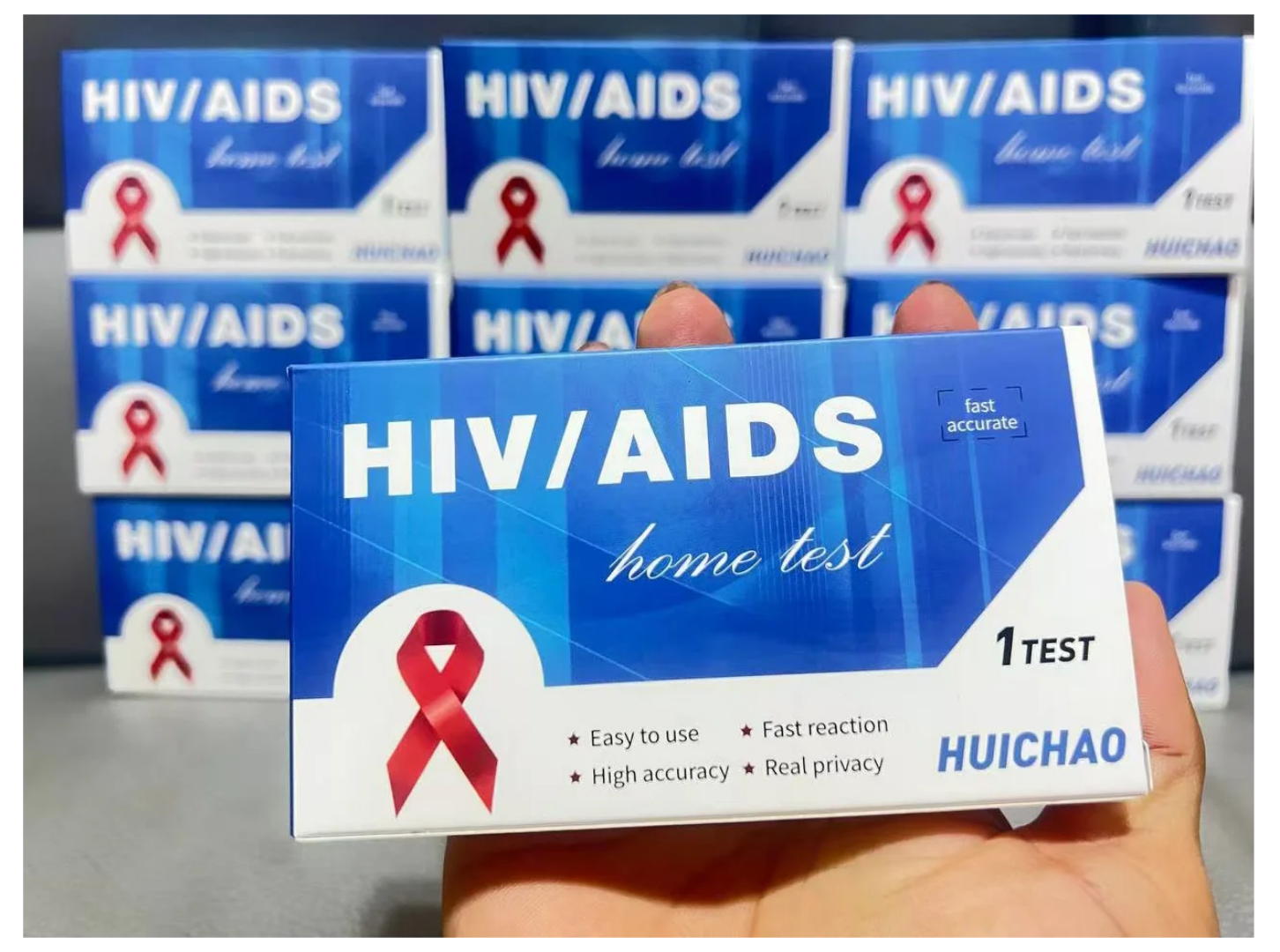 HIV Self Test Kit – Home HIV 1&2 Rapid Blood Test Kit | Accurate Private Finger Prick HIV Testing | Fast Results | Easy At-Home Screening