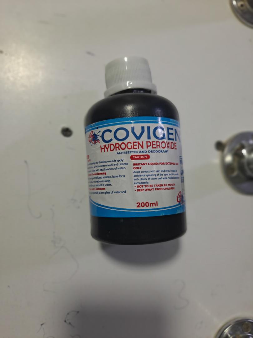 Hydrogen Peroxide 200ml – Covigen Antiseptic Solution | Wound Cleaning, Oral Rinse, Disinfectant