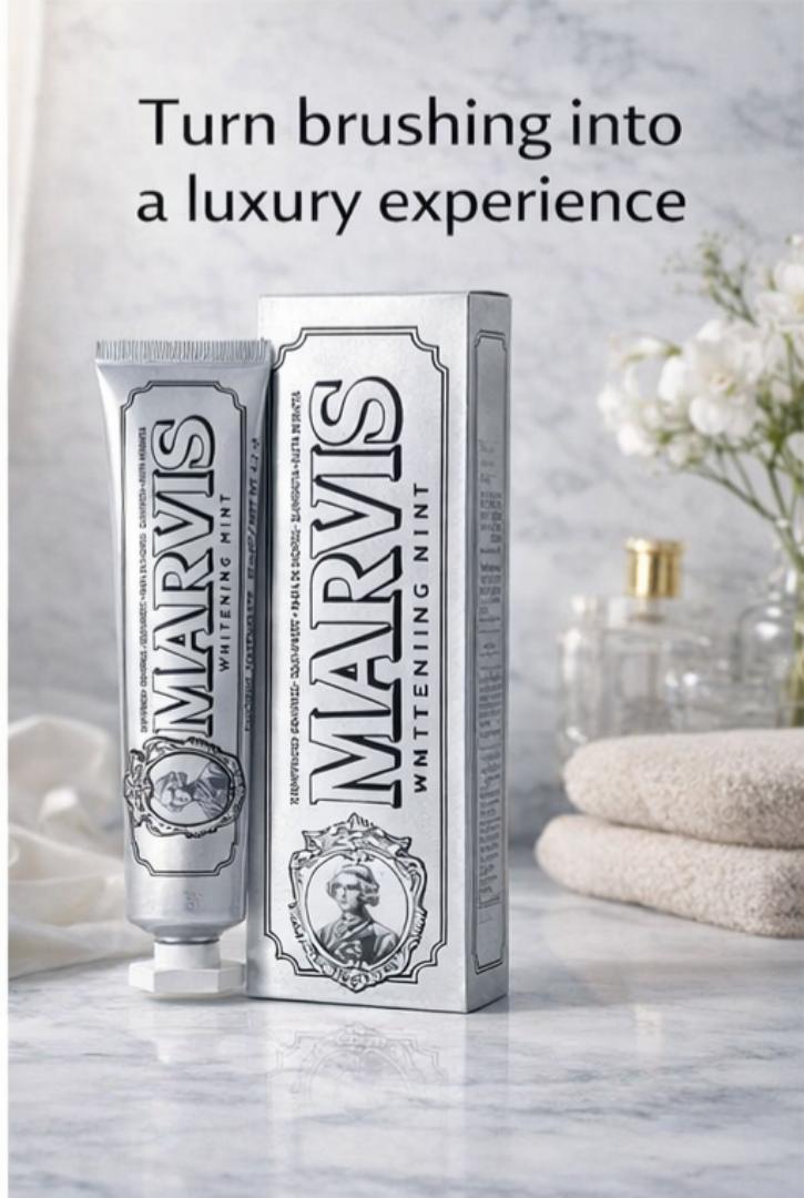 MARVIS Whitening Mint Toothpaste – Luxury Italian Formula | Deep Clean • Fresh Breath • Brighter Smile
