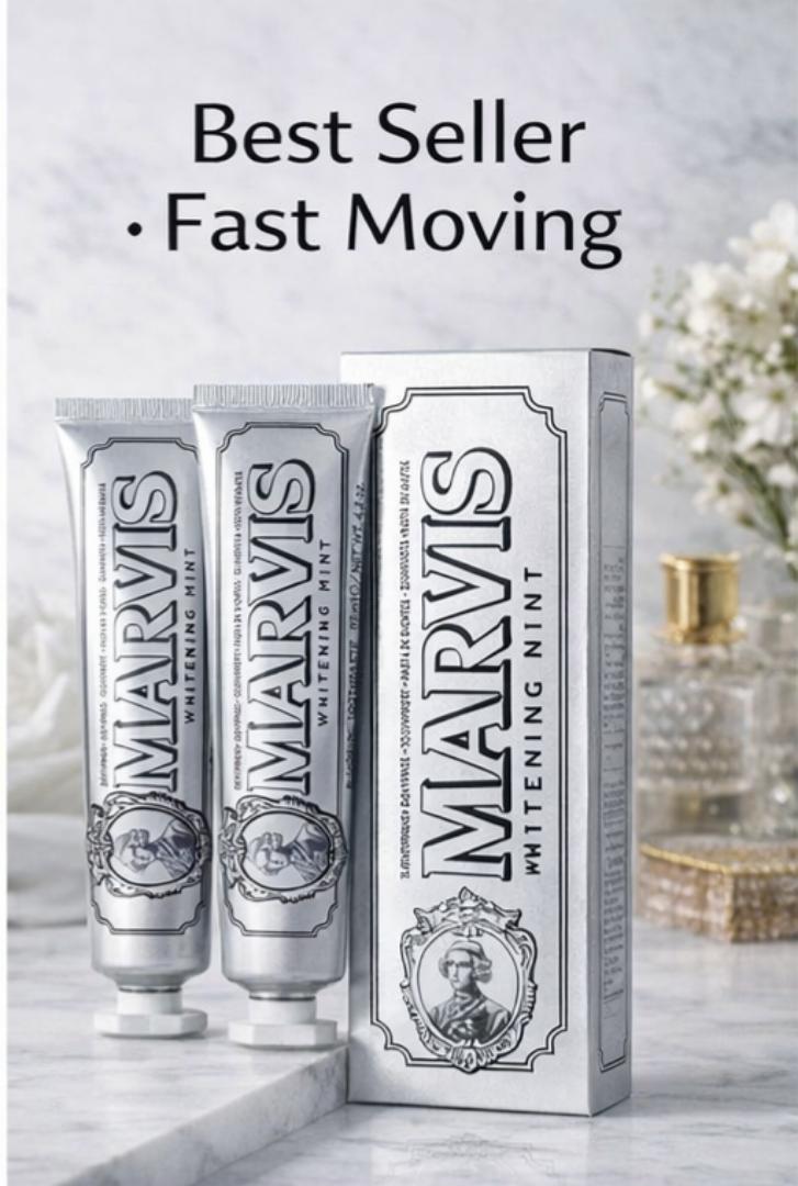 MARVIS Whitening Mint Toothpaste – Luxury Italian Formula | Deep Clean • Fresh Breath • Brighter Smile