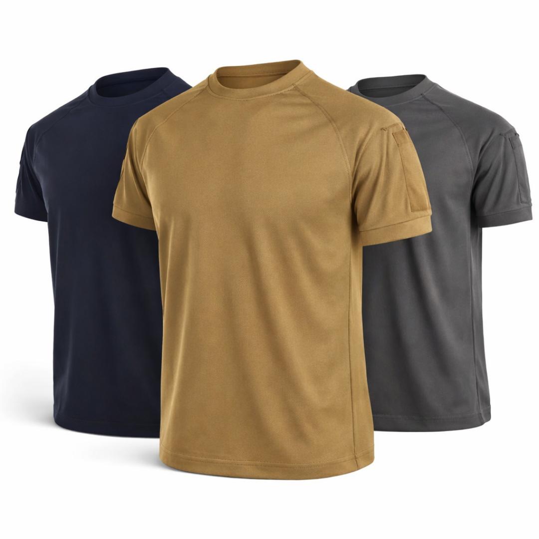 Men’s Tactical Essential T-Shirt – Breathable, Durable, Outdoor & Everyday Wear. Vitallity Field Tactical T-Shirt – Breathable, Durable Outdoor & Everyday Wear (Khaki, Navy, Grey)r