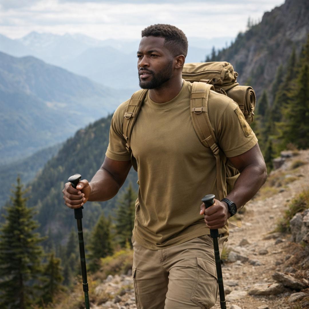 Men’s Tactical Essential T-Shirt – Breathable, Durable, Outdoor & Everyday Wear. Vitallity Field Tactical T-Shirt – Breathable, Durable Outdoor & Everyday Wear (Khaki, Navy, Grey)r