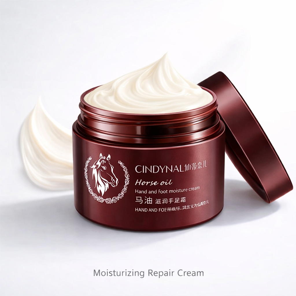 Horse Oil Foot Cream for Cracked Heels | Deep Moisturizing Repair Cream for Dry Skin, Hands & Feet | Smooth Soft Skin Treatment