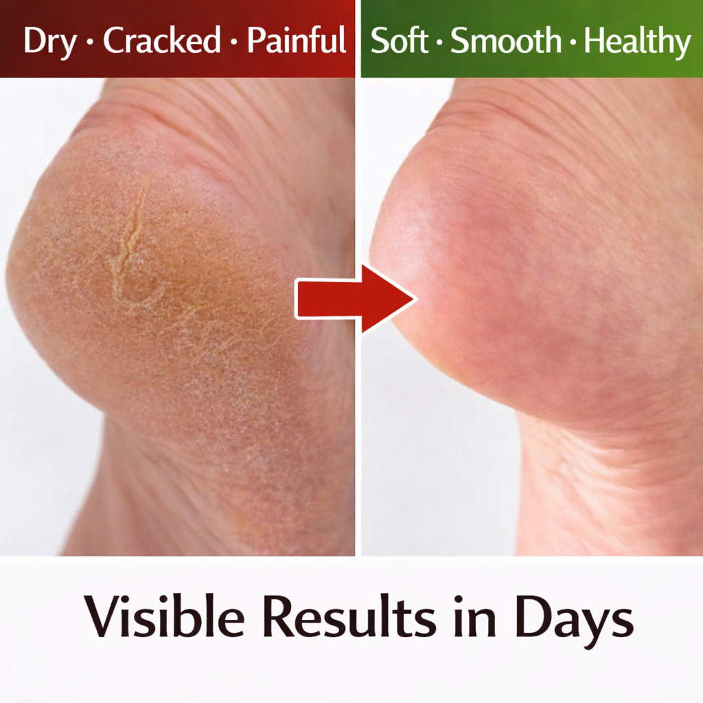 Horse Oil Foot Cream for Cracked Heels | Deep Moisturizing Repair Cream for Dry Skin, Hands & Feet | Smooth Soft Skin Treatment