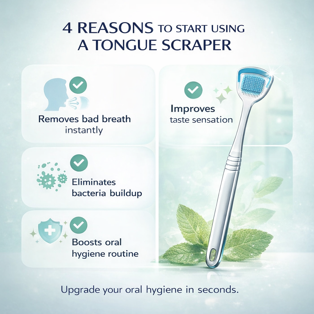 Tongue Cleaning Gel 50g with Tongue Scraper, Removes Bad Breath, Fights Bacteria, Oral Hygiene Care, Fresh Breath Treatment