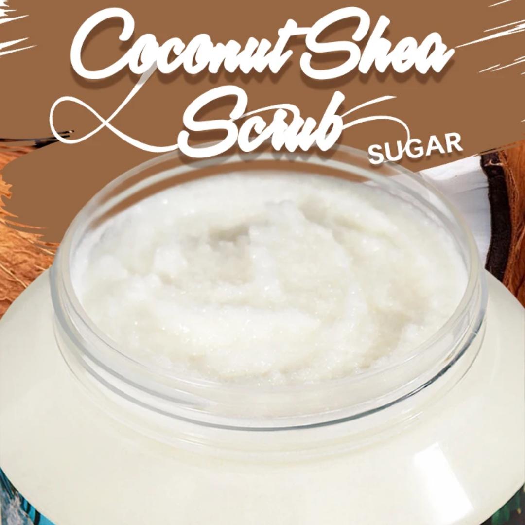Vitallity Glow Polish Coconut & Shea Exfoliating Scrub – Deep Moisturizing Body & Face Sugar Scrub for Smooth, Radiant Skin (300g)