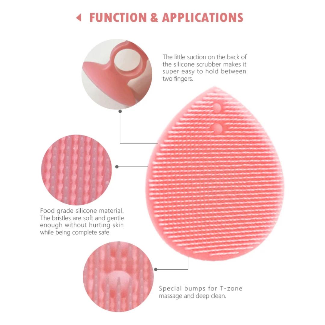 Silicone Facial Cleansing Brush – Soft Exfoliating Face Scrubber, Deep Pore Cleanser, Reusable Skin Care Tool