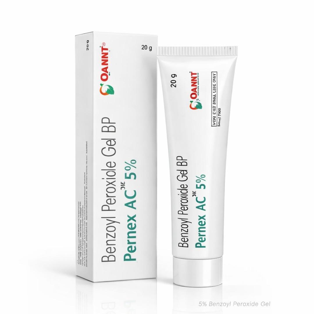 Pernex AC 5% Benzoyl Peroxide Gel 20g – Acne Treatment, Pimple Remover, Spot Treatment for Breakouts & Oily Skin