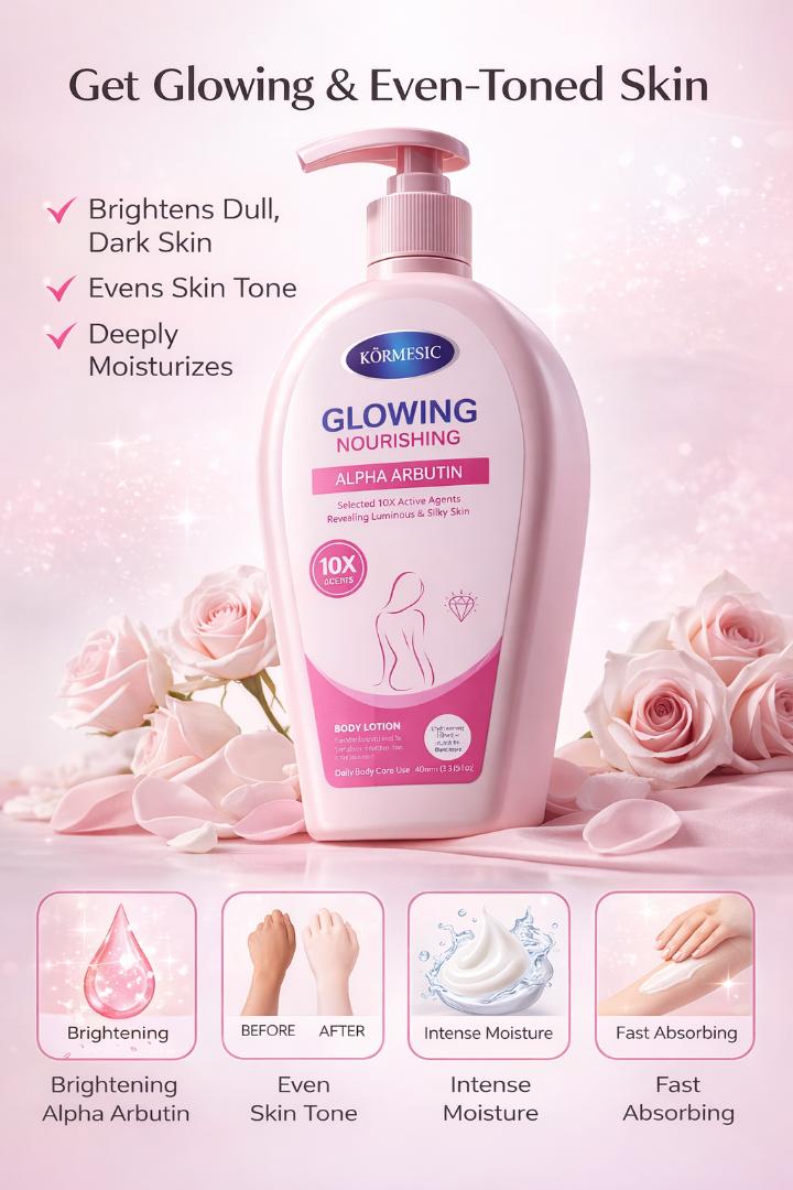 Alpha Arbutin Body Lotion Brightening & Moisturizing Cream | Even Skin Tone | Fast Absorbing | 400ml