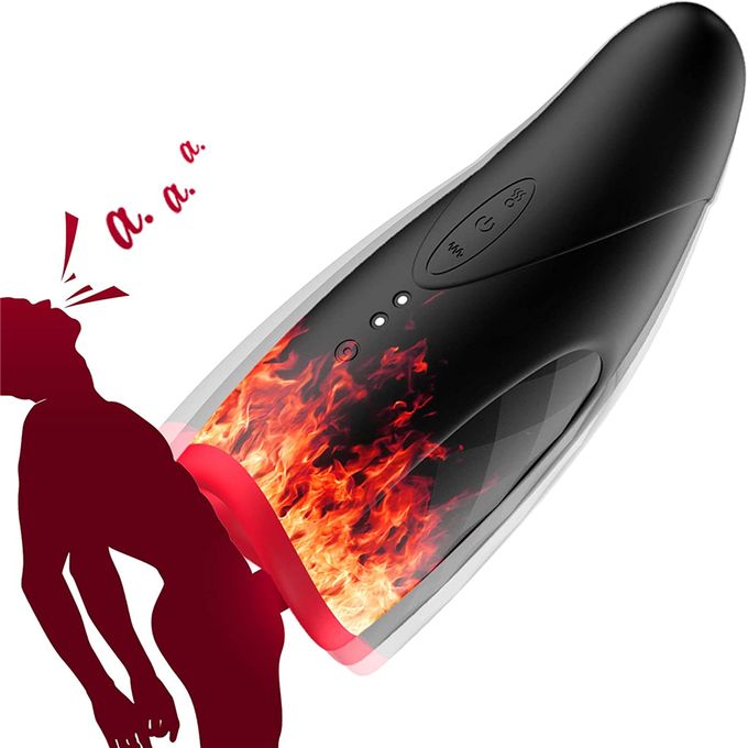 Automatic Warming & Vibrating Male Masturbators Cup, Warming Electric Pocket Puss_y Adult Sex Toy