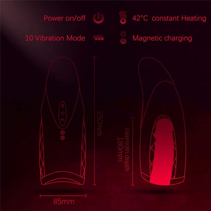 Automatic Warming & Vibrating Male Masturbators Cup, Warming Electric Pocket Puss_y Adult Sex Toy
