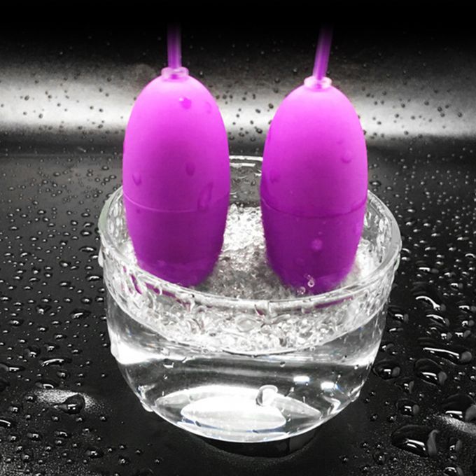 USB Charger Double Egg Bullet Vibrator With Kegel Balls Sex Toy For Woman
