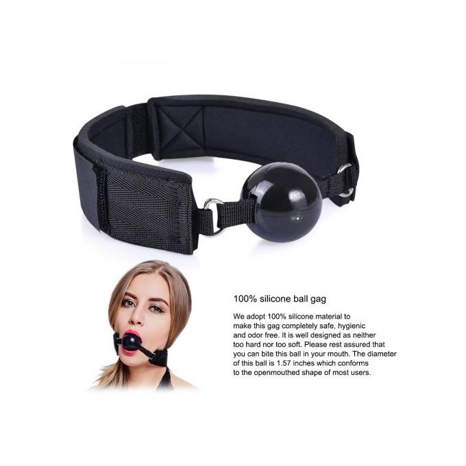 Restraints With Ball Gag & Leather Handcuffs SM Bondage Kit