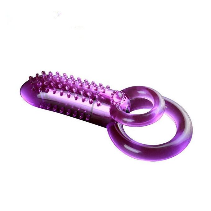 Strapon Double Cock Ring Bullet Vibrator Men Adult Sex Toy