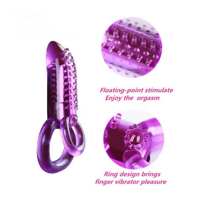 Strapon Double Cock Ring Bullet Vibrator Men Adult Sex Toy