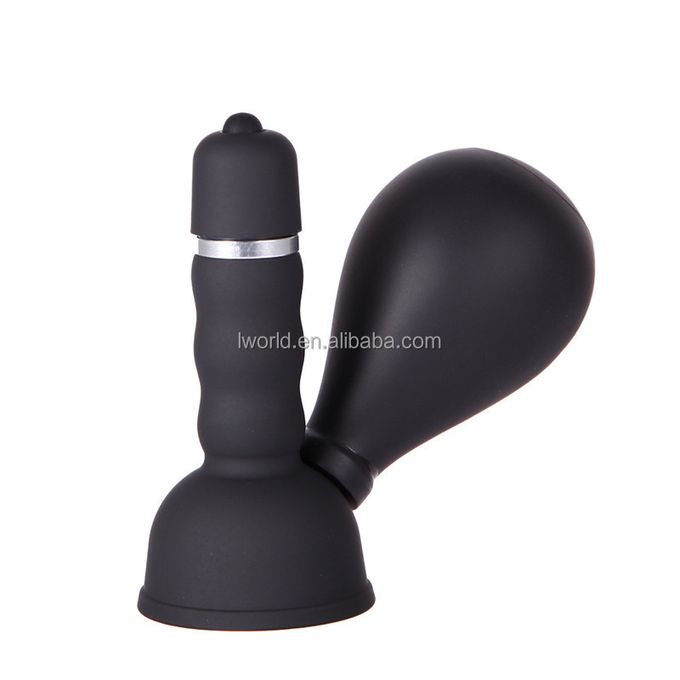 2 Pieces Battery Powered Vacuum Vibrating Breast Pump And Nipple Sucker Adult Sex Toy