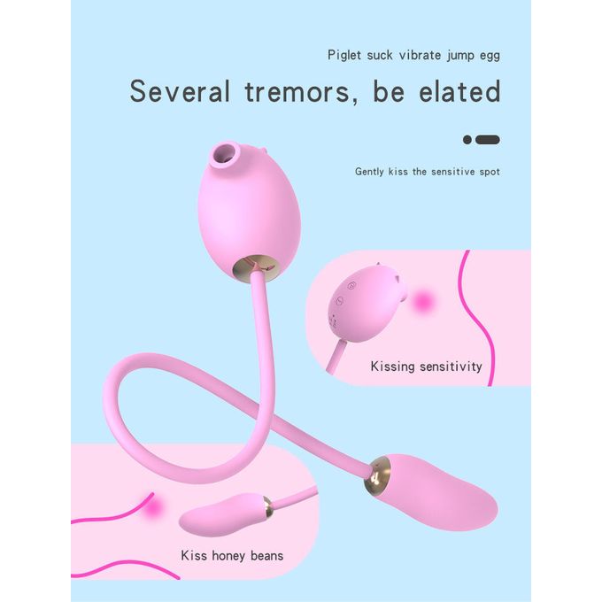 2-In-1 G Spot & Clitoral Sucking Stimulator Egg Vibrator Female Sex Toy- 7 Modes - image 6