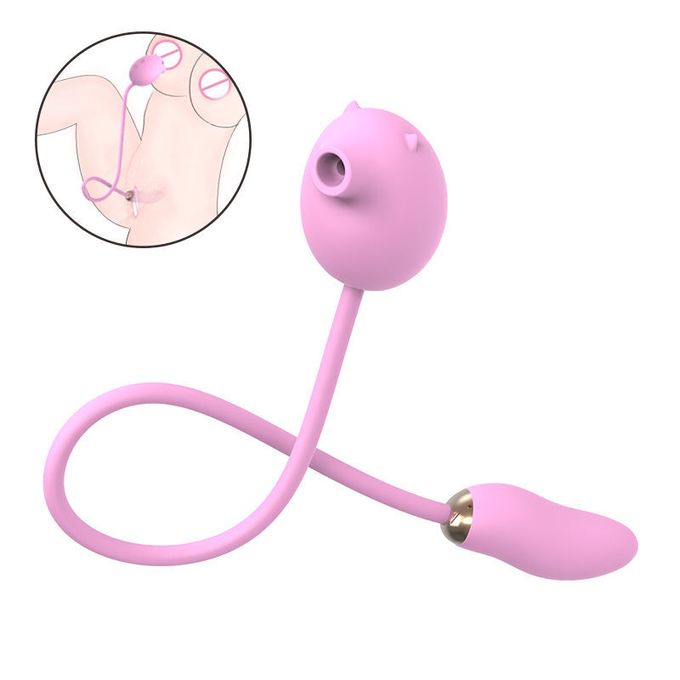 2-In-1 G Spot & Clitoral Sucking Stimulator Egg Vibrator Female Sex Toy- 7 Modes