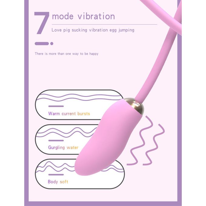 2-In-1 G Spot & Clitoral Sucking Stimulator Egg Vibrator Female Sex Toy- 7 Modes - image 2