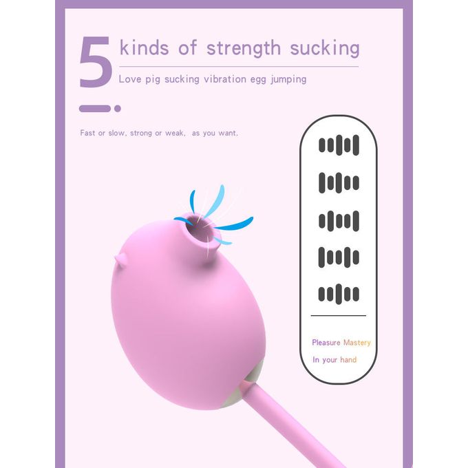 2-In-1 G Spot & Clitoral Sucking Stimulator Egg Vibrator Female Sex Toy- 7 Modes - image 4