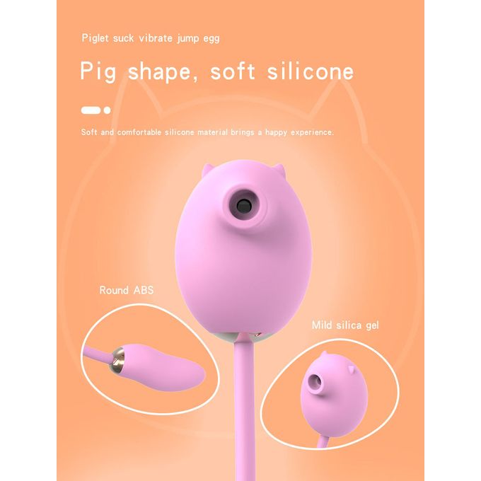 2-In-1 G Spot & Clitoral Sucking Stimulator Egg Vibrator Female Sex Toy- 7 Modes - image 5
