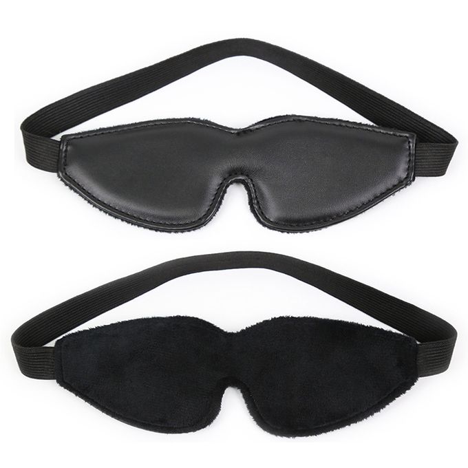 SM PU Leather Mask Blindfold With Furry Inner Adult Sex Toy - image 4