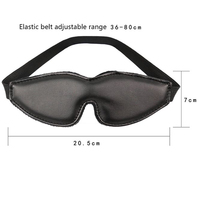 SM PU Leather Mask Blindfold With Furry Inner Adult Sex Toy - image 5
