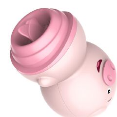 10 Frequency Electric Pink Pig Nipple, Clitoris Vibrator And Sucker
