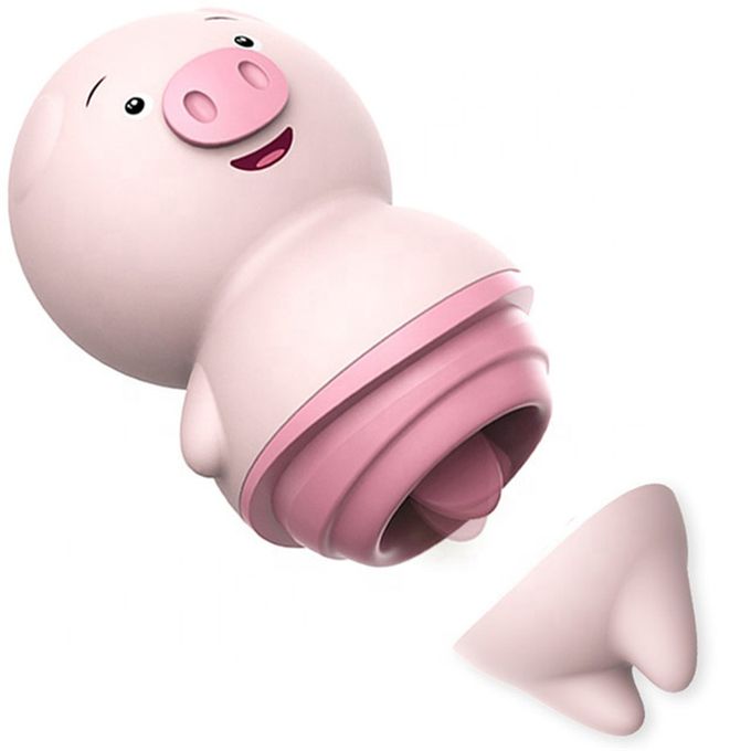 10 Frequency Electric Pink Pig Nipple, Clitoris Vibrator And Sucker