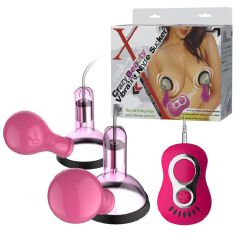 Battery Powered 7 Frequency Vibrating Strong Sucking Double Cups Nipple Massage Breast Pump