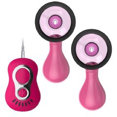 Battery Powered 7 Frequency Vibrating Strong Sucking Double Cups Nipple Massage Breast Pump
