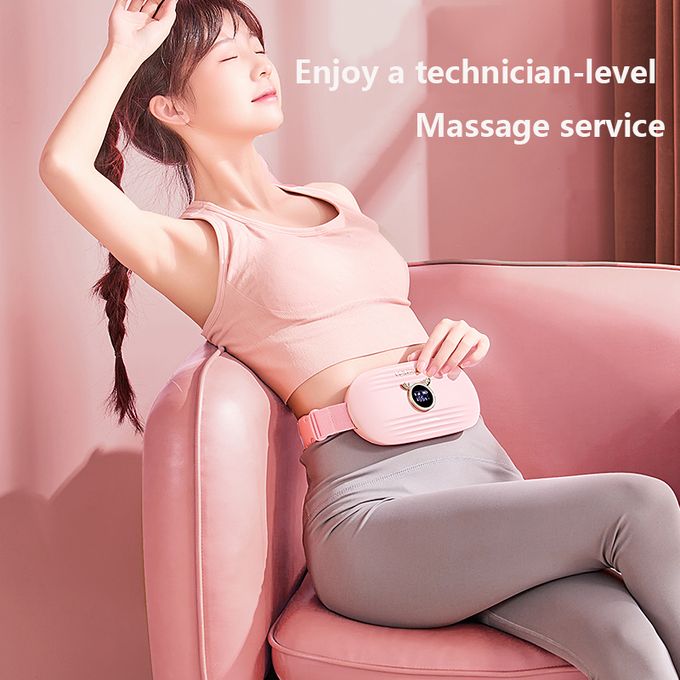 Electric Auto Heating Belly And Back Warming Waist Belt Wrap For Menstrual Cramps Pain Relief